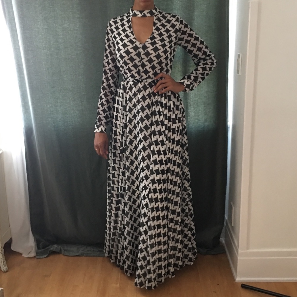 Black and White Pattern Dress
